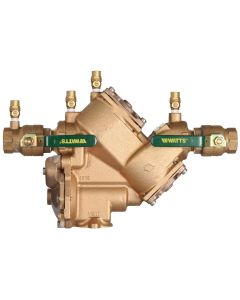 Watts F391012, LF909M1-QT, 2" Lead Free Silicon Bronze Reduced Pressure Zone Backflow Preventer Assembly, Quarter Turn Shutoff Valves