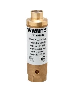 Watts 0121239, LFTP300S, 0.5" Lead Free Trap Primer, Solder Inlet, Threaded Outlet