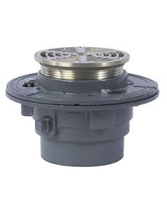 Watts FD100A5, Floor Drain with Round Strainer, 5" Diameter in Nickel Bronze