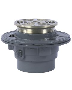 Watts 8134280, CO-594-RD, Wall Cleanout , Threaded Brass Plug, 4", Countersunk Head, 7" SS Access Cover, Vandal Proof SS Screw