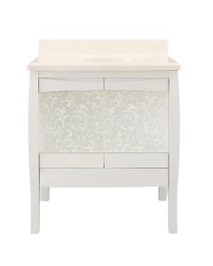 Dickson WC2421-D-W Caelum 24" L X 21-1/2" W X 34" H White Vanity with Drawer