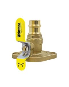Webstone H-81403 3/4" Nominal Size 3-5/16" L Press Full Port Forged Brass Uni-Flange Isolator Flange with Rotating Flange