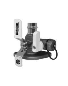 Webstone H-81414W 1" Press Full Port Forged Brass Uni-Flange Isolator Flange with Multi-Function Drain & Rotating Flange (Lead Free)