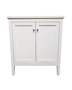 Dickson WH3018-D-W Hydrus 30" L X 18" W Floor Mounted Vanity Base with One U Style Drawer and Two Doors in White (Vanity Top Sold Separately)