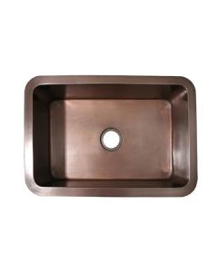 Whitehaus WH3020COUM-OBS Copperhaus 3-1/2" Center Drain Rectangular Undermount Sink with Smooth Texture