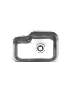 Whitehaus WHNU1913 Noah's 22" L X 16" W X 8" H Undermount  Single Bowl Sink in Brushed Stainless Steel