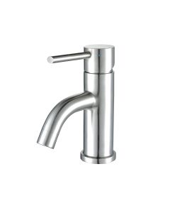 Whitehaus WHS0111-SB-PSS 1.2 GPM Deck Mounted Single Hole Bathroom Faucet with Pop-Up Drain in Polished Stainless Steel