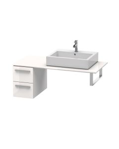 Duravit XL672108585 X-Large 11 3/4 Inch Wall Mount Single Bathroom Vanity with Two Drawers for Console - White High Gloss Lacquer