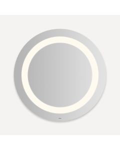 Robern YM0030CIFPD3 Vitality Lighted Mirror, 30 Circle, Inset Light Pattern, 3000K Temperature (Warm Light), Dimmable, Defogger