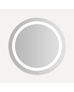 Robern YM0040CIFPD4 Vitality Lighted Mirror, 40 Circle, Inset Light Pattern, 4000K Temperature (Cool Light), Dimmable, Defogger