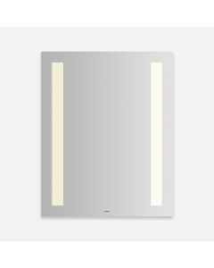 Robern YM2430RCFPD3 Vitality Lighted Mirror, 24" W X 30" H X 1-3/4" D, Rectangle, Column Light Pattern, 3000K Temperature (Warm Light), Dimmable, Defogger