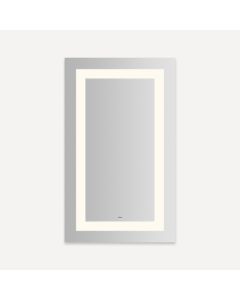 Robern YM2440RIFPD3 Vitality Lighted Mirror, 24" W X 40" H X 1-3/4" D, Rectangle, Inset Light Pattern, 3000K Temperature (Warm Light), Defogger