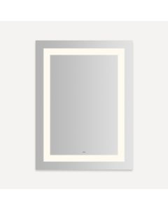 Robern YM3040RIFPD3 Vitality Lighted Mirror, 30" W X 40" H X 1-3/4" D, Rectangle, Inset Light Pattern, 3000K Temperature (Warm Light), Dimmable, Defogger