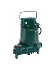 Zoeller 57-0002 N57 Non-Automatic/Manual Operation Submersible Pump with Single Seal, 43 gpm, 1-1/2 in NPT Outlet, 1/3 hp, Cast Iron, Domestic