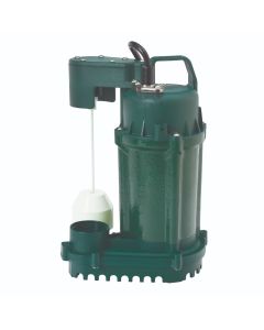 Zoeller 75-0001 M75, 1/2 HP, 115 Voltage Submersible Sump Pump with 9′ Cord