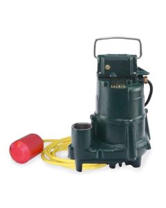Zoeller 2098-0006 Model BE2098 High Temperature Submersible Pump 0.5 HP 230V 1PH 10' VLFS in Green