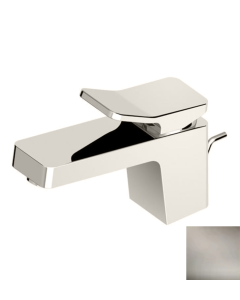 Zucchetti ZP7212.195EC8 Soft 5" H X 5.12" D One Hole Non-Vessel Bathroom Sink Faucet with Pop-Up Drain in Polished Nickel