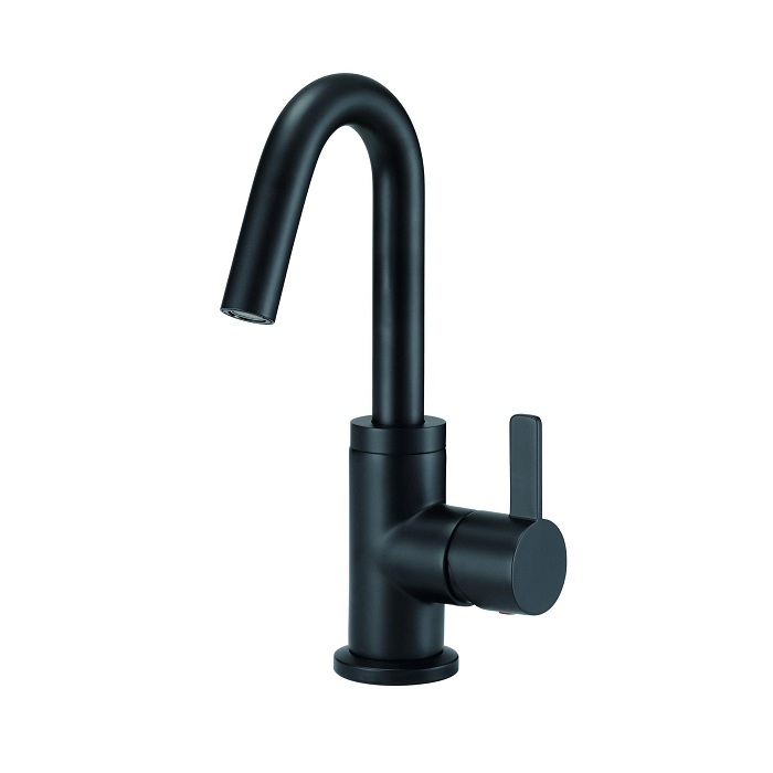 Danze D222530BS Amalfi™ 1.2 GPM Single Hole Bathroom Faucet with Pop-Up Drain Assembly in Satin Black