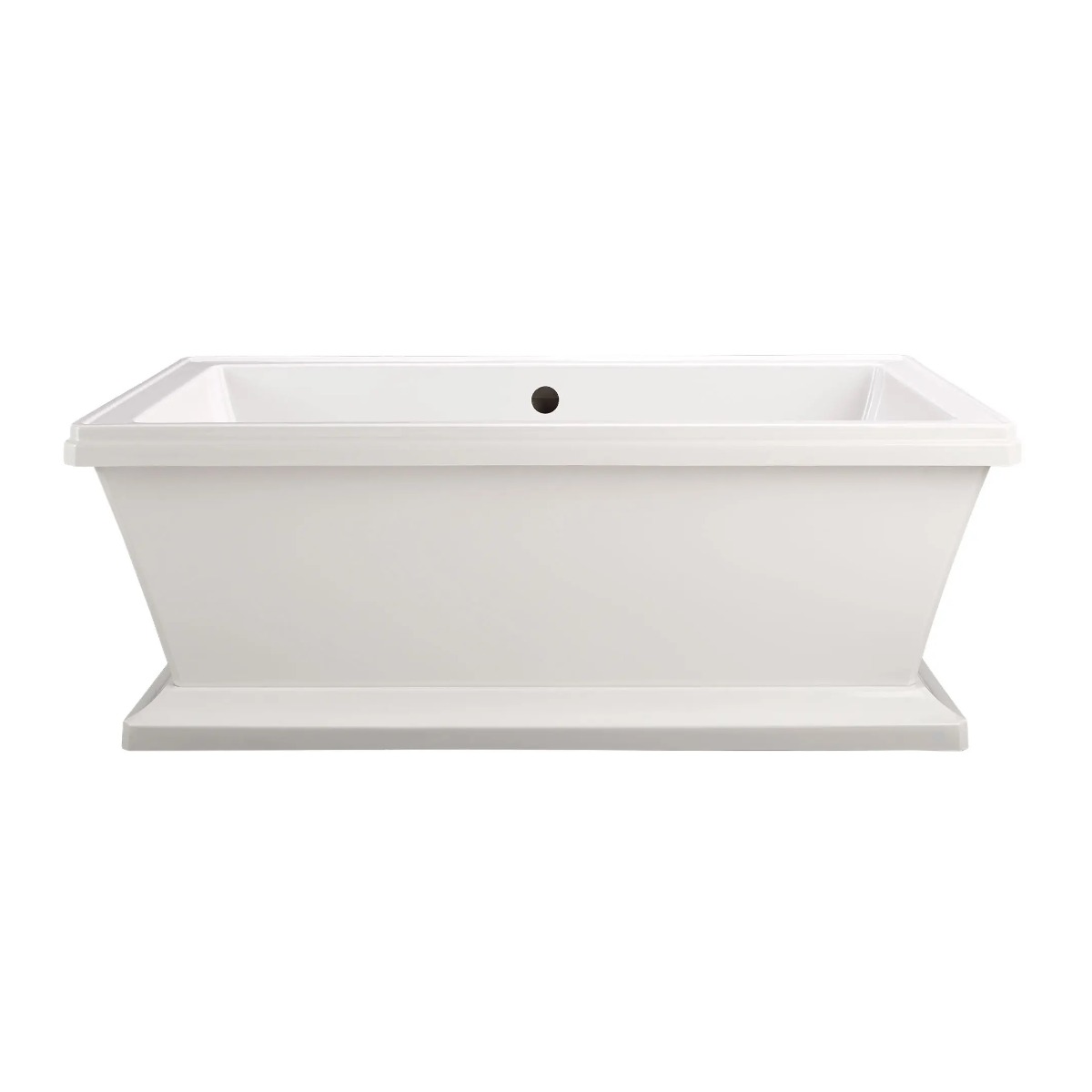 DXV D62645004.415 Fitzgerald® 66" L X 36" W X 23" H Free Standing Acrylic Soaking Tub with Center Drain and Overflow in Canvas White (Drain Assembly Sold Separately)