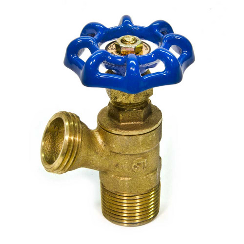 Bronze Drain Cock Valve, 3/4" NPT Male x Hose