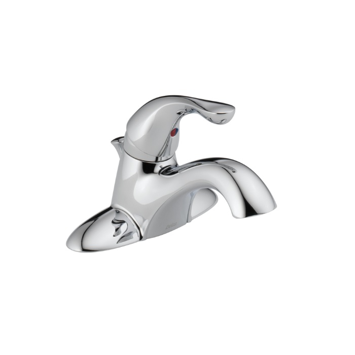 Delta 520-TP Classic 1.2 GPM Single Handle Tract-Pack Centerset Bathroom Faucet in Polished Chrome