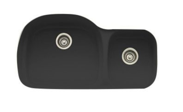 38" Fireclay Double Bowl Undermount Sink in Matte Black by Franke PRK120MB