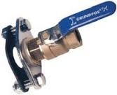 Grundfos 591205 GF15/26 Dielectric Isolation Ball Valve with Rotating Flange - Brass, NPT 1 1/4