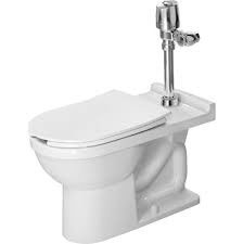 Duravit 2165010000 Starck 3 1.28 GPF Floor Standing Elongated Toilet Bowl With 1-1/2" Top Inlet Spud and Vertical Outlet in White (Seat and Flushometer Sold Separately)