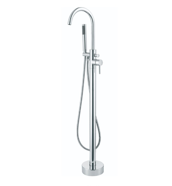 Emory and Bond EB11003PC Floor Mounted Freestanding Tub Filler with Handshower in Polished Chrome