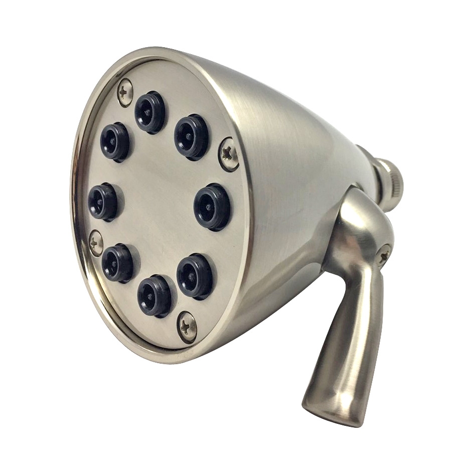 Emory and Bond EB1409BN Brass 2 GPM Fixed Showerhead with 8 Jet Adjustable Spray in Brushed Nickel