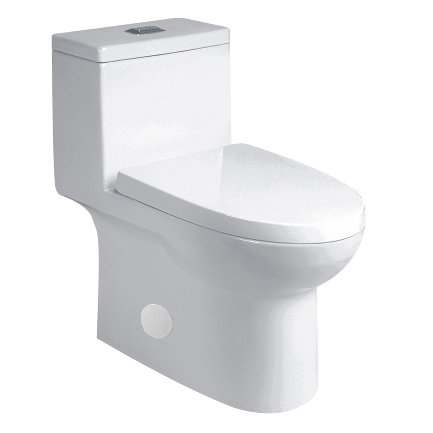 Emory and Bond EB23024 Langford Elongated One-Piece Toilet 1.6 / 1.1 GPF Dual Flush in White