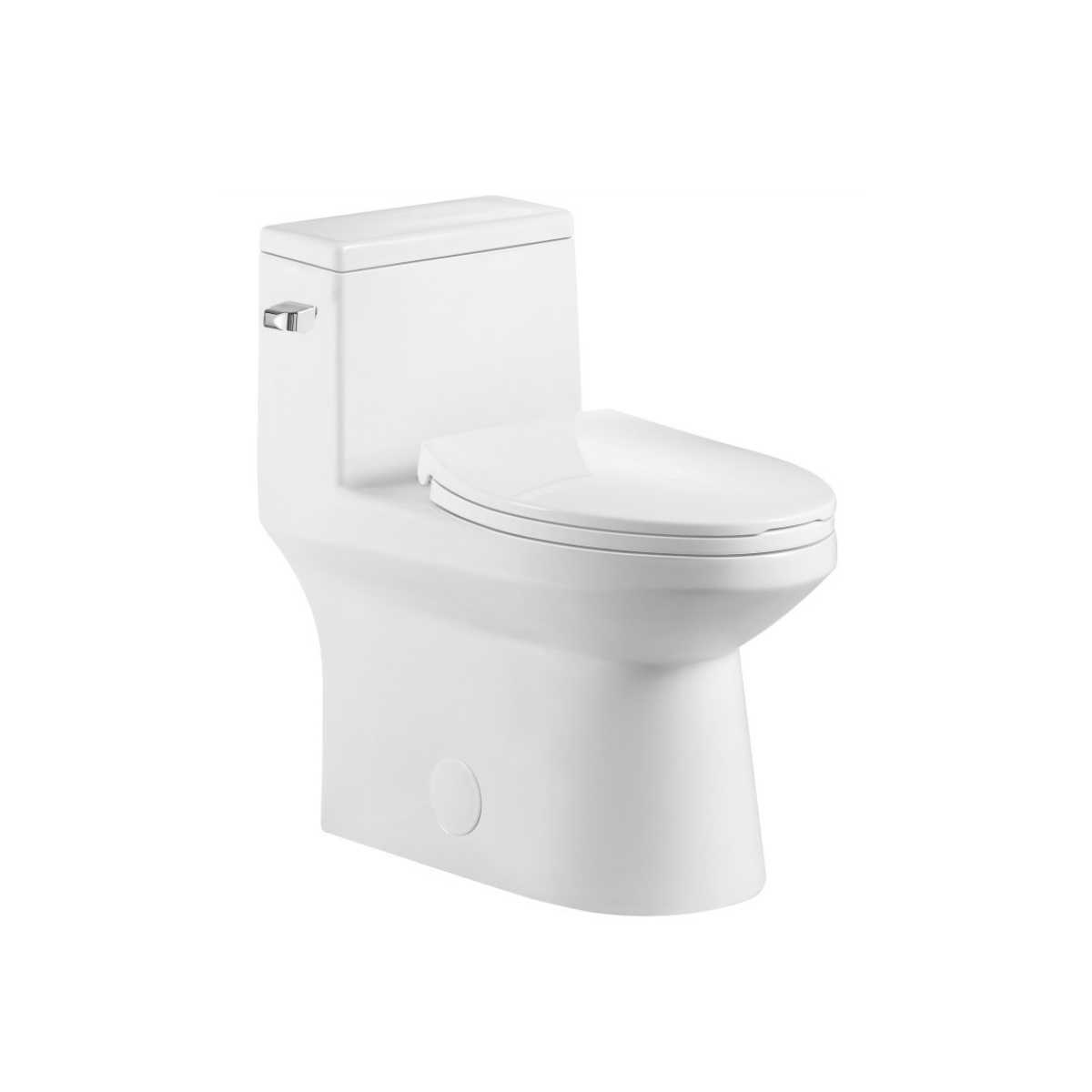 Emory and Bond 23051L 1.28 GPF 12" Rough-In Vitreous China Siphonic One Piece Toilet with Left Side Single Flush Lever in White