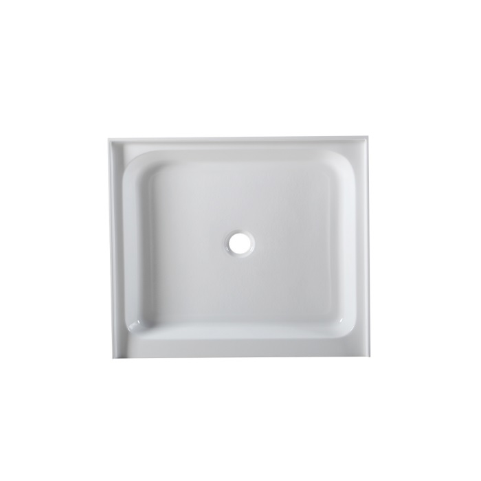 Emory and Bond EB4114236 Acylic Single Threshold 42" L X 36" W Shower Base in White with Three Side Tile Flange and Center Drain