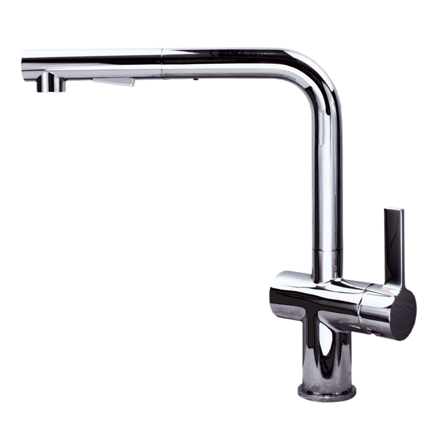 Emory and Bond EBKPL19CPL Leva Series Contemporary Pull Out Single Handle Kitchen Faucet in Polished Chrome