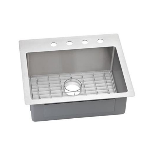 Elkay ECTSR25229BG3 Crosstown Single Bowl Dual Mount Stainless Steel Kitchen Sink Kit