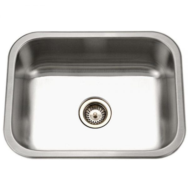 Houzer ES-2408-1 Elite 23.25" Single Bowl Undermount Sink in Stainless Steel