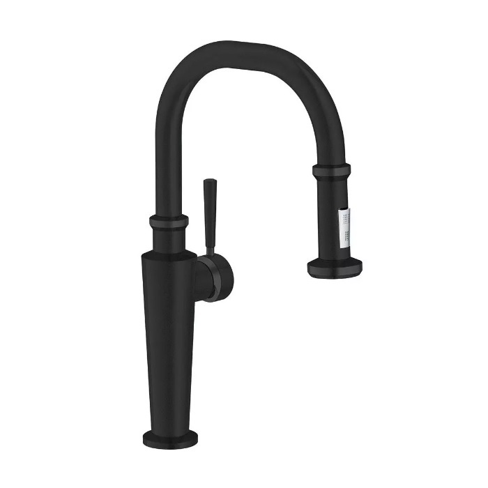 Franke FF5220 Absinthe 1.75 GPM Single Handle Pull Down Kitchen Faucet in Matte Black