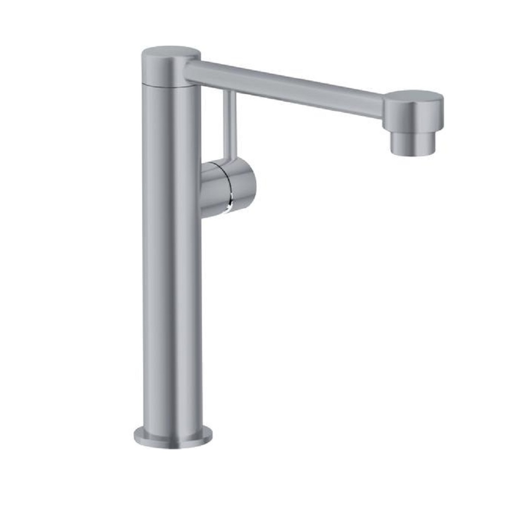  Franke FFP4480 Pescara 1.75 GPM Deck Mounted Single Handle Swivel Spout Kitchen Prep Faucet in Satin Nickel