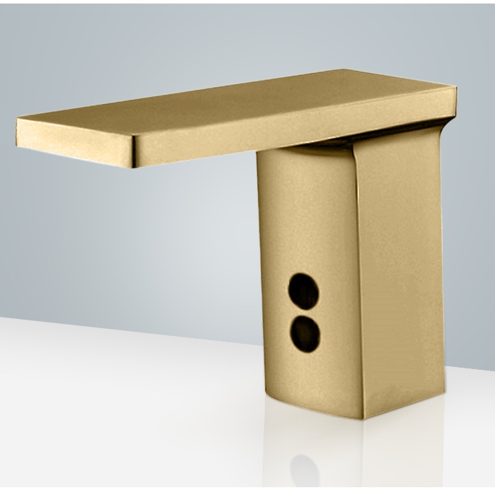 Fontana FS1101 Commercial 4.92" L X 6.69" H Automatic Sensor Faucet in Brushed Gold