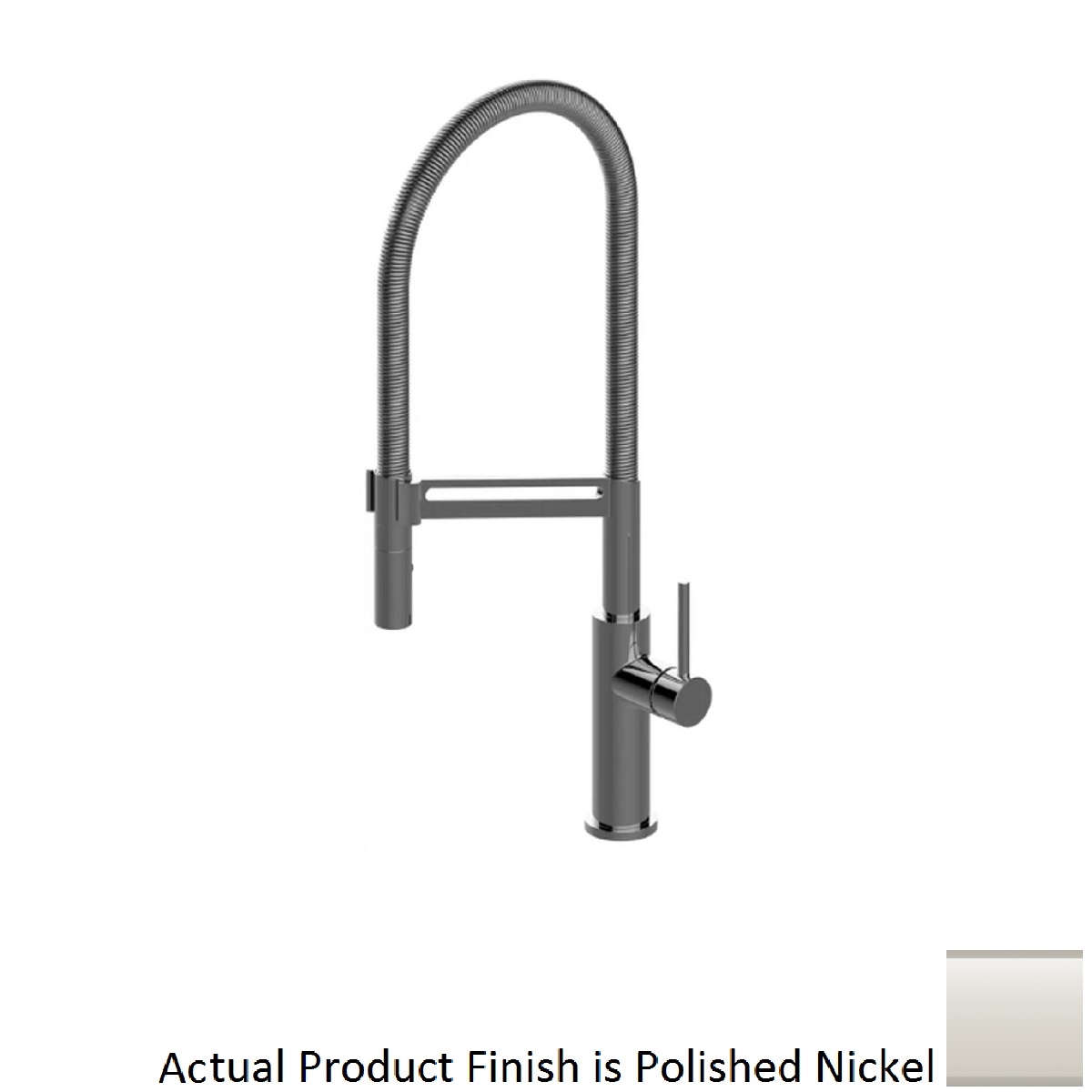 Graff G-4640-LM66K-PN Futurismo 1.8 GPM Deck Mounted Single Hole Pull-Down Kitchen Faucet with Cosmopolitan Sprayer in Polished Nickel