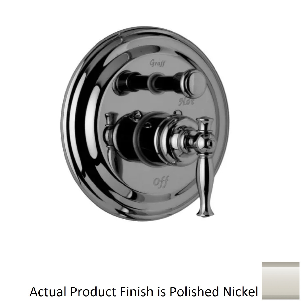 Graff G-7065-LM22S-PN-T Lauren Valve Trim Only with Metal Lever Handle in Polished Nickel