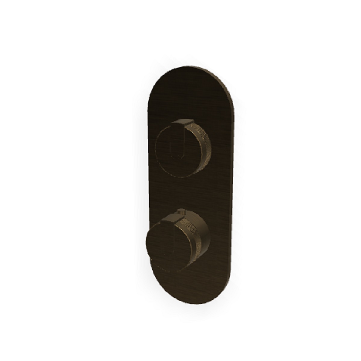 Graff G-8026-R1VBBE0-L1VBB-VBB-T MOD+ M-Series Oval Valve Trim with Two Handles in Vintage Brushed Brass (Rough Sold Separately)