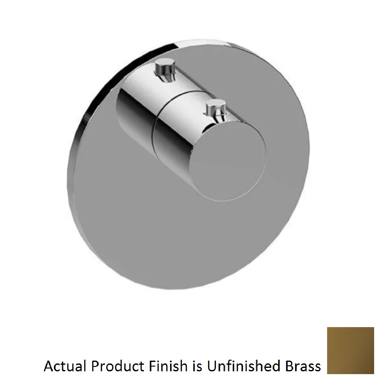 Graff G-8037-RH-UB-T M.E. 4-13/16" Thermostatic Valve Trim Only in Unfinished Brass (Rough Sold Separately)
