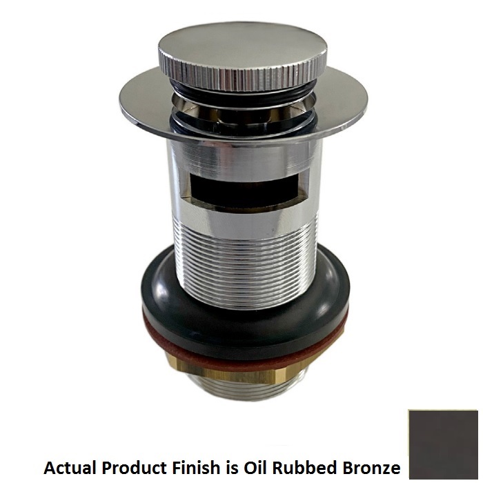DaVinci GEN195ORB Manual Twist Washbasin Turn Drain with Overflow in Oil Rubbed Bronze