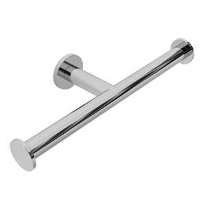 Ginger 4609/PC Kubic Double Open Toilet Tissue Holder, Plain Rosette In Polished Chrome