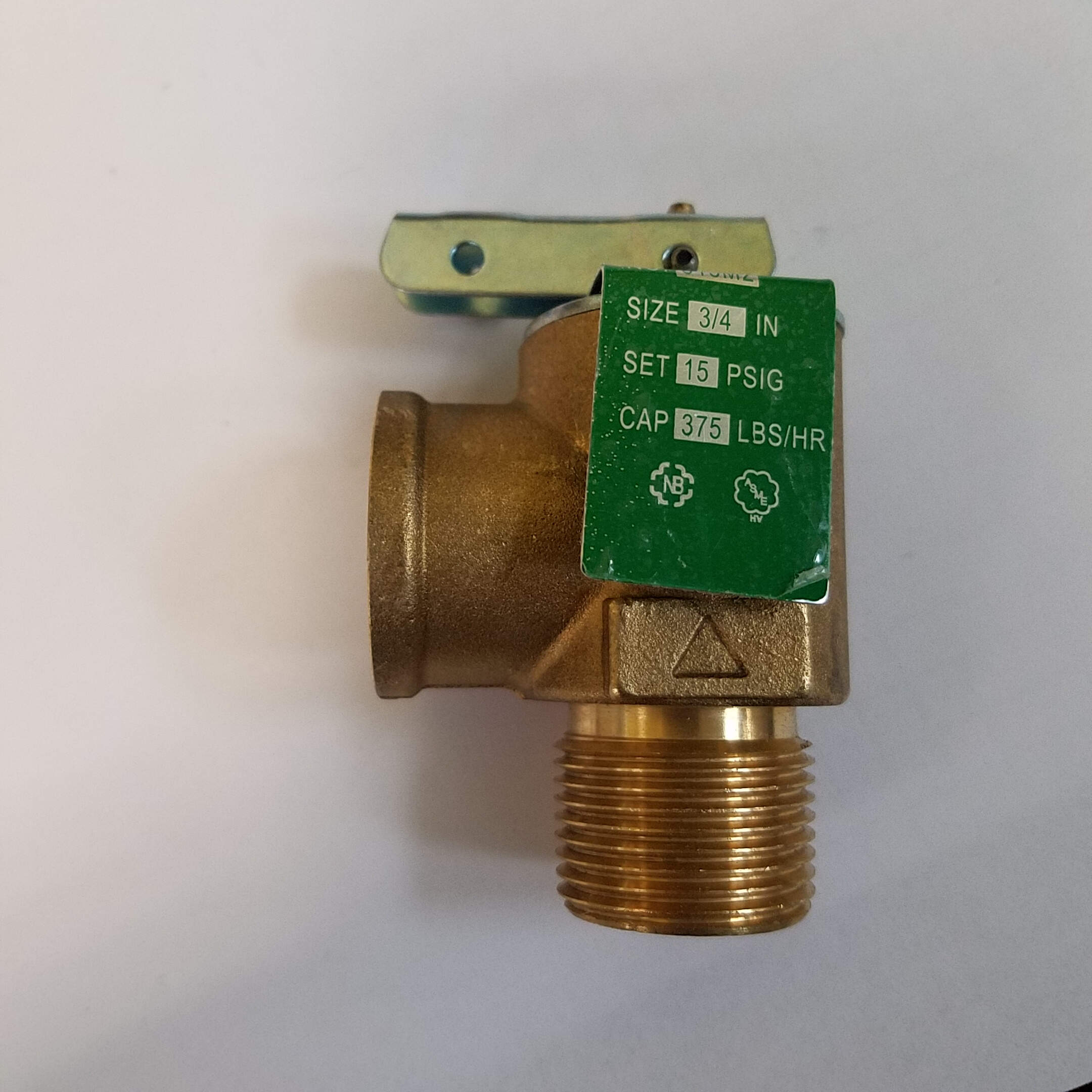 Granite GPOP1507 Brass Relief 15 PSI Steam Valve, 3/4" NPT Male x NPT Female