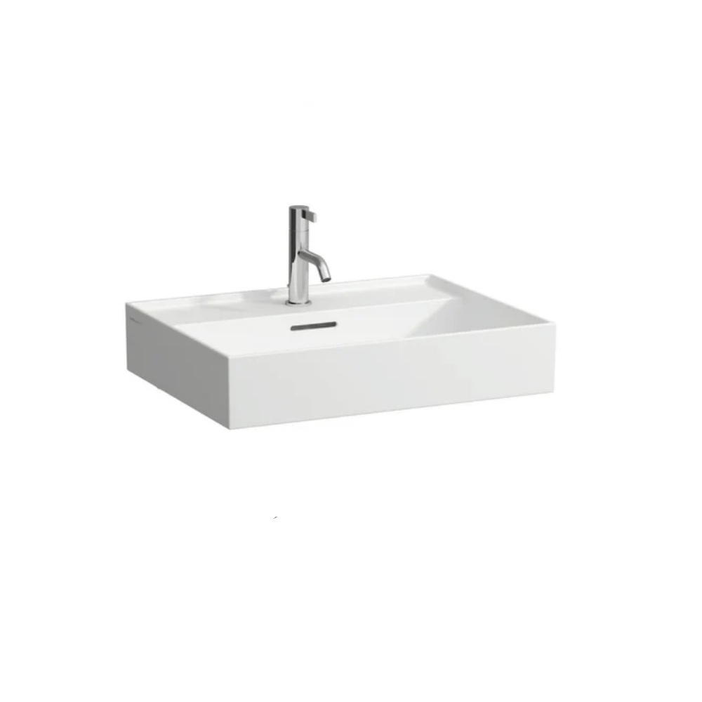 Laufen H810333757104U Kartell 24" L X 18" W X 6" H Wall Mounted Rectangular Bathroom Sink with Single Hole in Matte White 