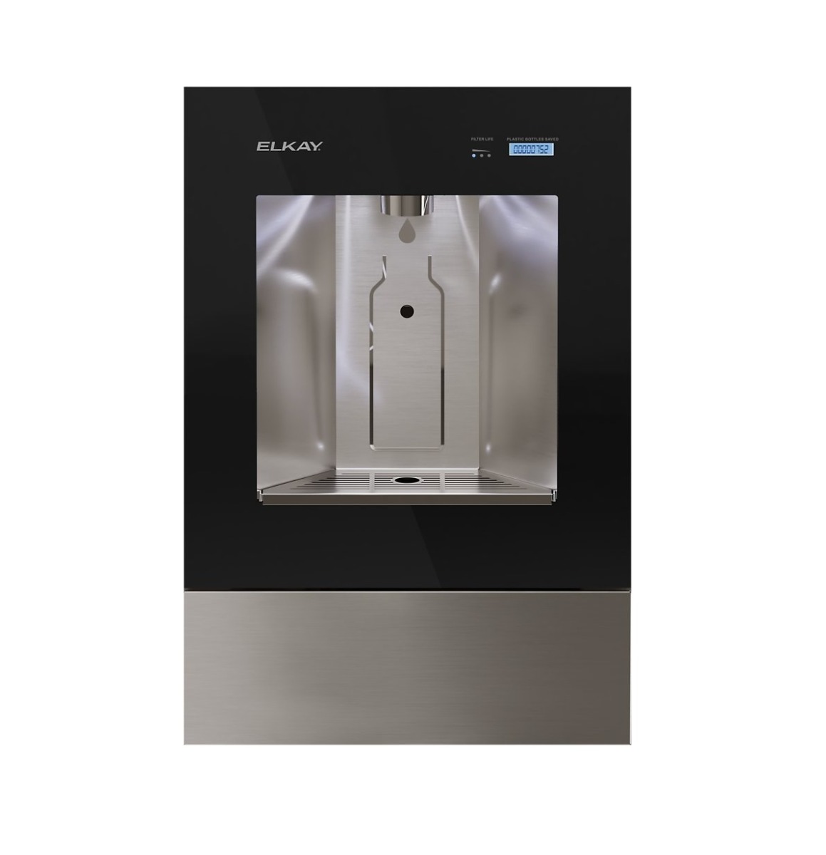 Elkay LBWDC00BKC Liv® Pro In-Wall Commercial Filtered Water Dispenser Non-refrigerated in Midnight