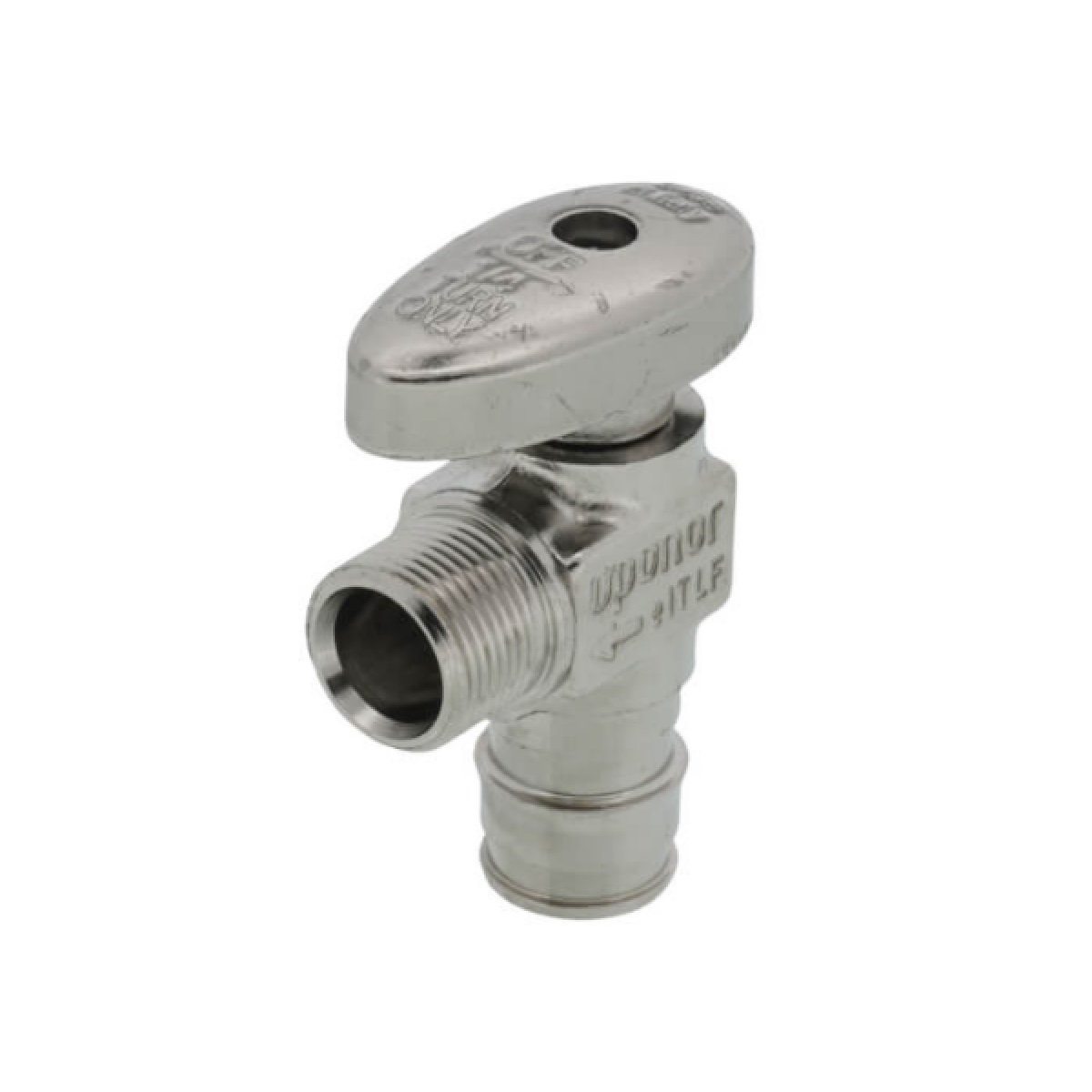 Uponor LF5855038 ProPEX® 1/2" PEX x 3/8" OD Compression Full Port Angle Stop Valve