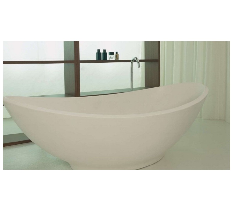 Rapsel LMSPUS018 Lavasca Mini 71"L x 40"W Freestanding Bathtub, Matte White